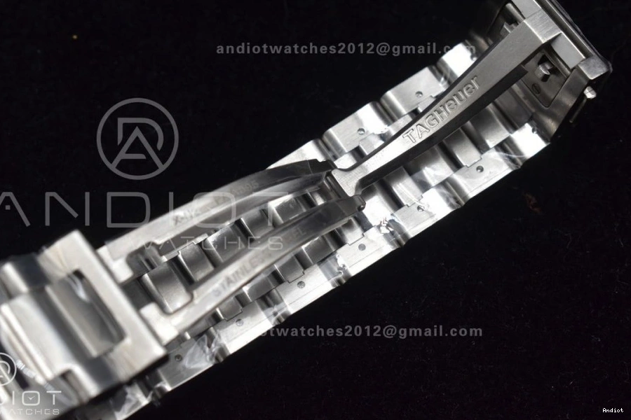 A SS Chrono 1:1 389 SS 01 Calibre Dial XF ZeroBulk on Bracelet Heuer Black Edition Strap Best 0820